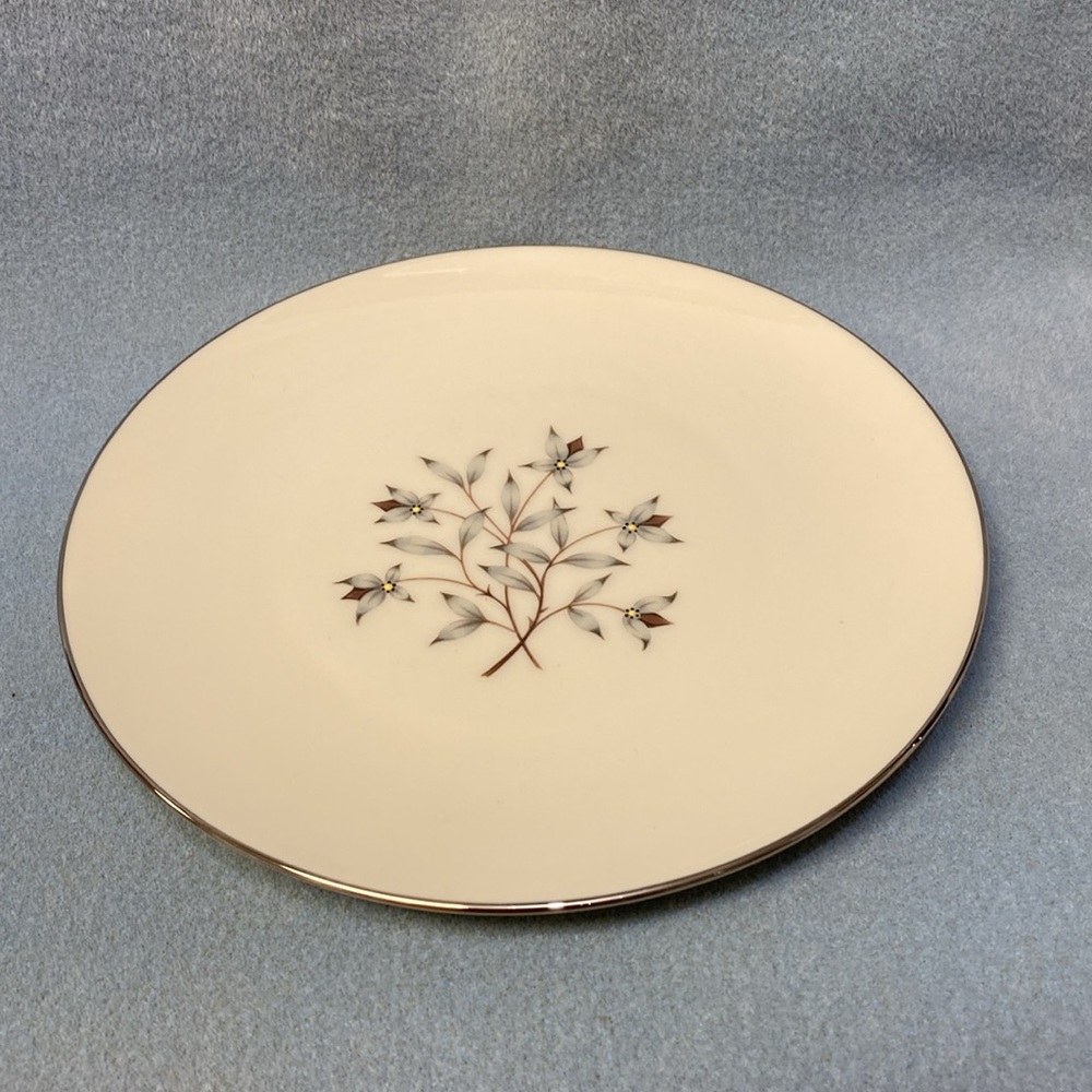 Lenox China PRINCESS 8" SALAD PLATES W/PLATINUM TRIM (Set of Two)